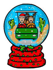Christmas Golfers Snow Globe
