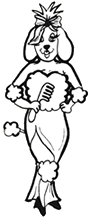 Pretty Poodle Holding Comb Clipart
