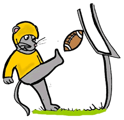 Mouse Kicking Football