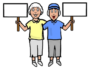 Women Holding Signs