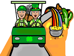 Golf Cart Saint Patrick's Day