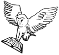 Owl Flying with Open Book