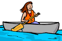 Female in Canoe Paddling