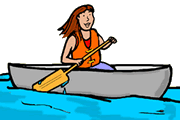 Female Canoe Clipart