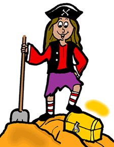 Pirate Digging Treasure Chest