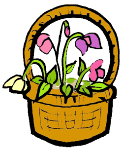 Sweet Pea Flower Basket