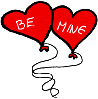 'Be Mine' Heart Balloons