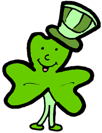 Happy Shamrock Wearing Hat