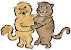 Cats Dancing Clipart