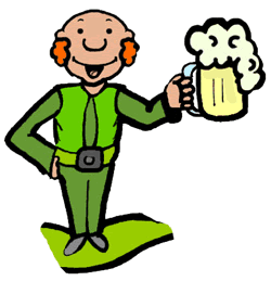 Leprechaun Holding Beer