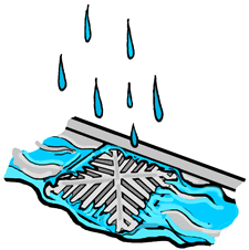Rain Pouring Down Street Drain Clipart