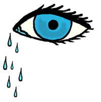 Blue Eye Crying