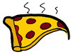 Slice of Hot Pepperoni Pizza Clipart