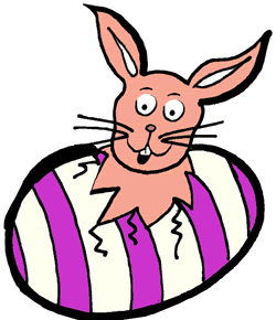 Bunny Hatching out of Egg