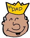 '#1 Dad' Crown Clipart