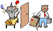 'When the Cats Away, the Mice will Play!' Clipart
