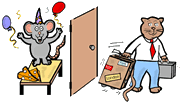 Travelling Cat with Luggage Clipart