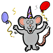 Happy Party Mouse Clipart