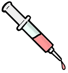 Syringe with Pink Liquid