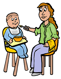 Feeding Baby in HIgh Chair