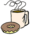 Coffee & Donut Clipart