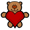 Bear Holding Heart Clipart