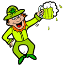 Happy Irish Heels Clicking Green Beer Clipart
