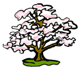 Flowering Pink Dogwood Tree Clipart