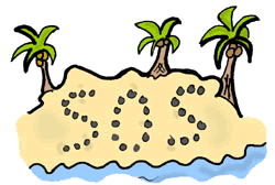 Island 'S.O.S.' Clipart