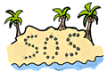 Island 'SOS' Help Clipart