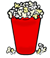 Tub of Popcorn Clipart