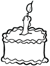 Birthday Cake Outline Clipart