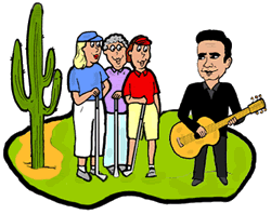 Johnny Cash Singing to Golfers 