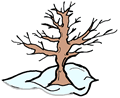 Winter Leafless Tree Clipart