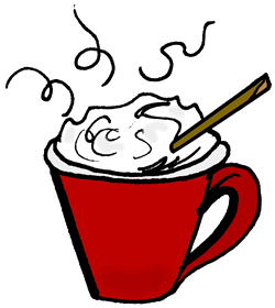 Hot Cocoa with Cinnamon Stick and Whip Cream Clipart
