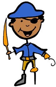 Boy Stick Figure Pirate Clipart