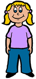 Happy Blond Girl in Pig Tails Clipart