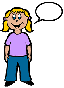 Girl Talking Clip Art
