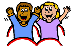 Happy Cheering Kids Clip Art