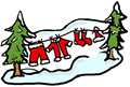 Santa's Clothes Line Clipart