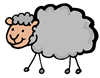 Stick Figure Sheep Clip Art