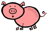 Pig Stick Figure Clipart