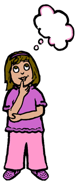 Girl Thinking Clipart