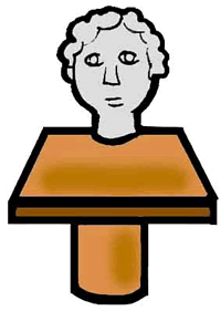 Roman Face Stone Sculpture Clip Art