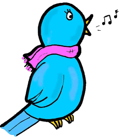 Singing Bluebird Clipart