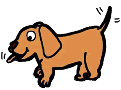 Happy Dog Wagging Tail Clipart