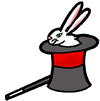 Magic Bunny in Top Hat Clipart