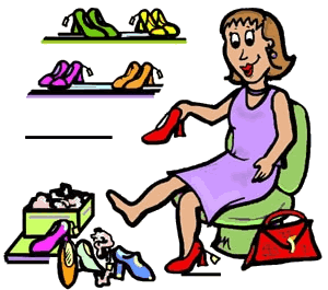 Shoe Shopping Clipart