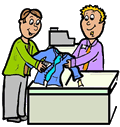 Man Returning Jacket Clipart