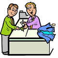 Man Receiving Cash Refund Clipart